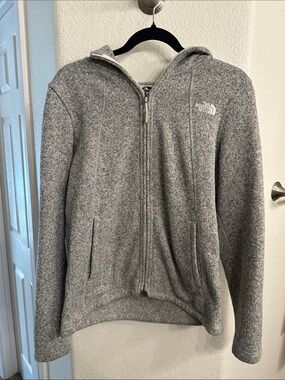 The North Face Heather Gray Zip-Up Hooded Jacket